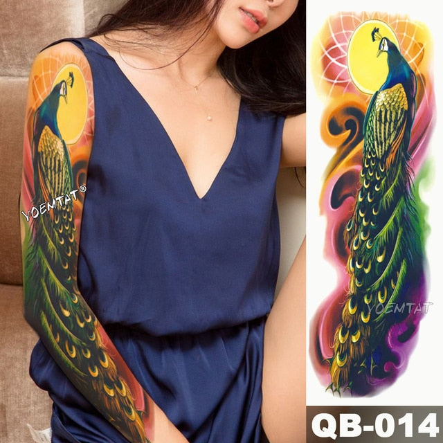 Colorful Cats and Geishas Tattoos